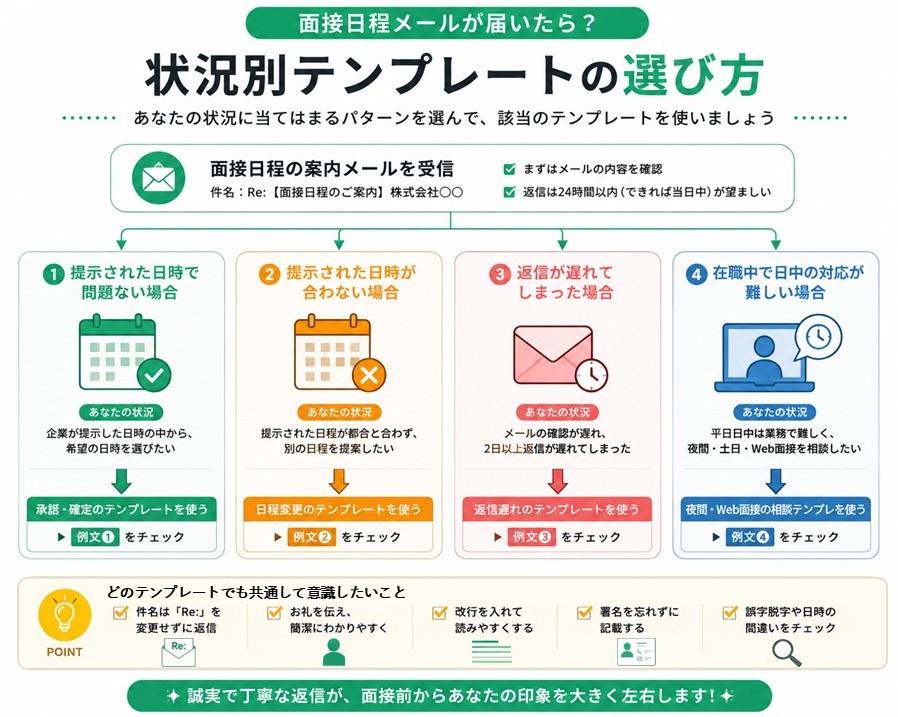 状況別テンプレートの選び方