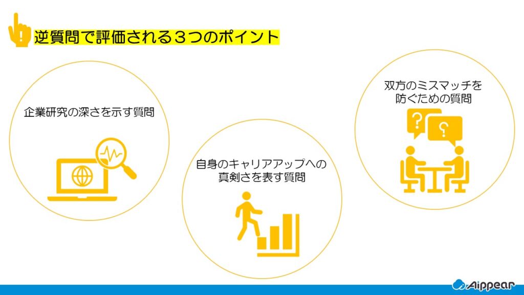 逆質問で評価される3つのポイント